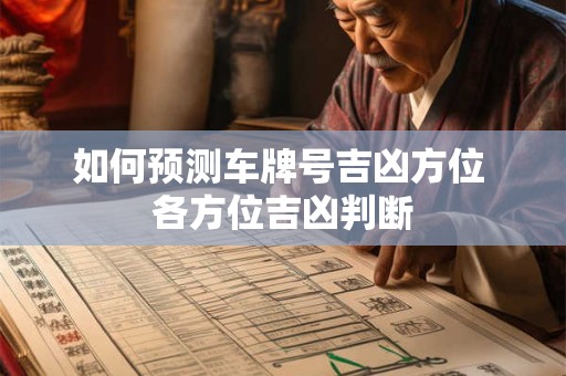 如何预测车牌号吉凶方位 各方位吉凶判断