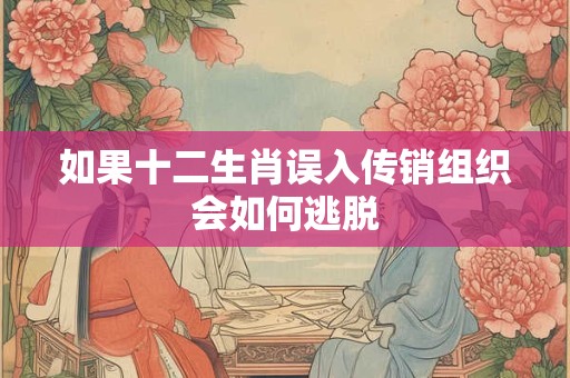 如果十二生肖误入传销组织会如何逃脱