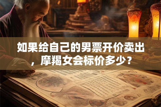 如果给自己的男票开价卖出，狮子女会标价多少？