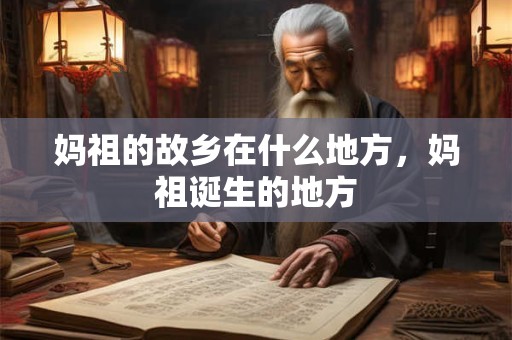 妈祖的故乡在什么地方，妈祖诞生的地方