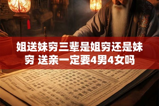 姐送妹穷三辈是姐穷还是妹穷 送亲一定要4男4女吗