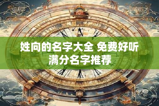 姓向的名字大全 免费好听满分名字推荐