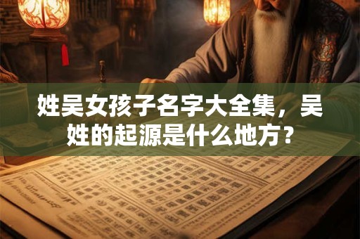 姓吴女孩子名字大全集，吴姓的起源是什么地方？