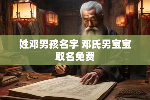 姓邓怎么取名 邓氏取名名字大全