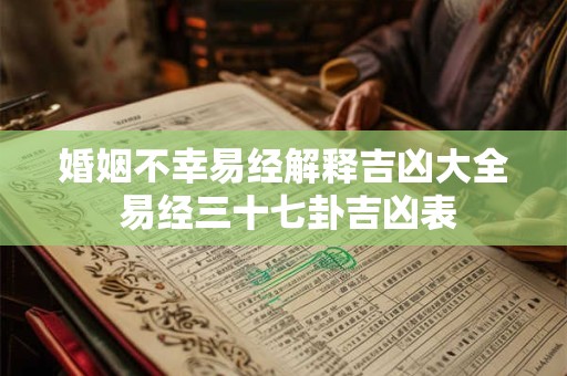 婚姻不幸易经解释吉凶大全 易经三十七卦吉凶表
