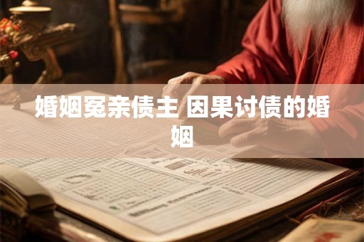 婚姻冤亲债主 因果讨债的婚姻
