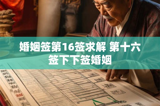 婚姻第十签解签求解 观音灵签第十签婚姻