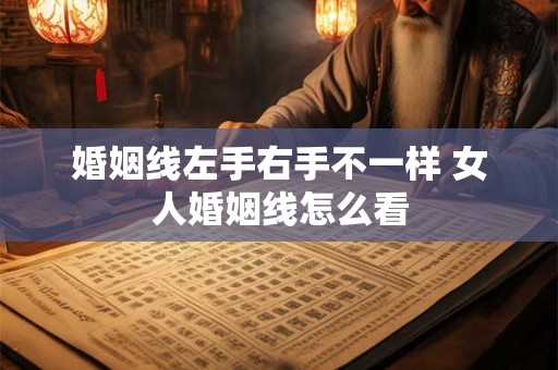 婚姻线左手右手不一样 女人婚姻线怎么看