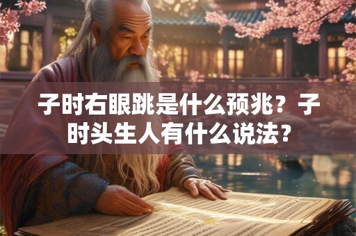 子时右眼跳是什么预兆？子时头生人有什么说法？