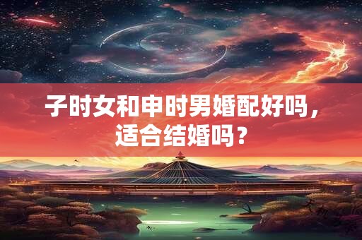 子时女和未时男相配吗，可以结婚吗？