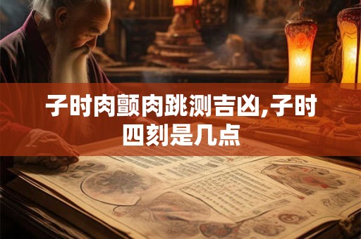 子时肉颤肉跳测吉凶,子时四刻是几点