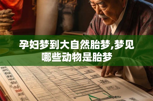 孕妇梦到大自然胎梦,梦见哪些动物是胎梦