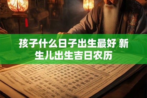 孩子什么日子出生最好 新生儿出生吉日农历