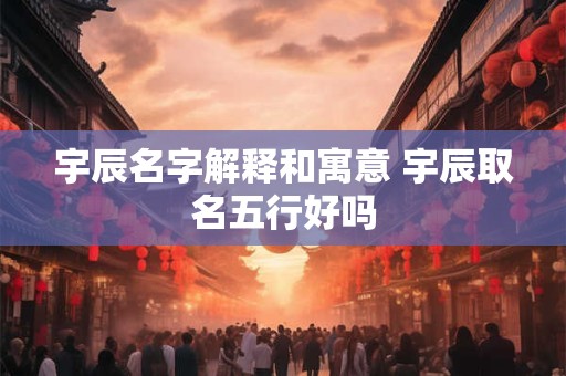 宇辰名字解释和寓意 宇辰取名五行好吗