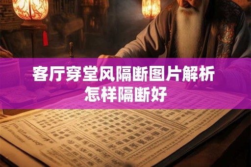 客厅穿堂风隔断图片解析 怎样隔断好