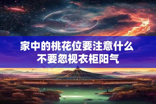 家中的桃花位要注意什么 不要忽视衣柜阳气