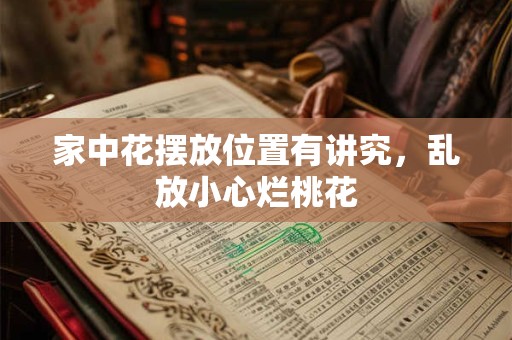 家中花摆放位置有讲究，乱放小心烂桃花