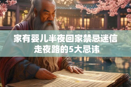 家有婴儿半夜回家禁忌迷信 走夜路的5大忌讳