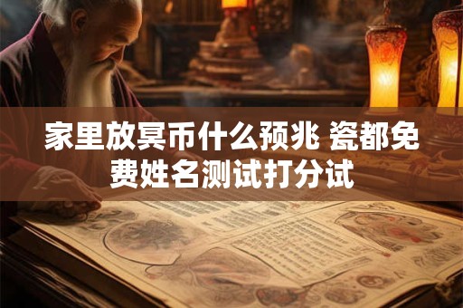 家里放冥币什么预兆 瓷都免费姓名测试打分试