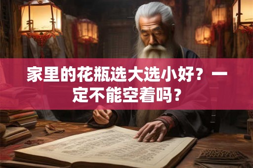 家里的花瓶选大选小好？一定不能空着吗？