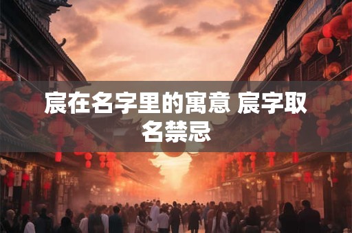 宸在名字里的寓意 宸字取名禁忌