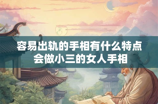 容易出轨的手相有什么特点 会做小三的女人手相