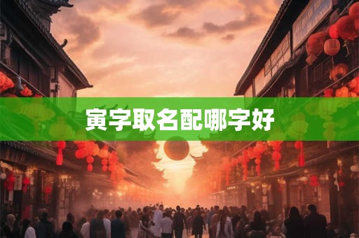 寅字取名配哪字好