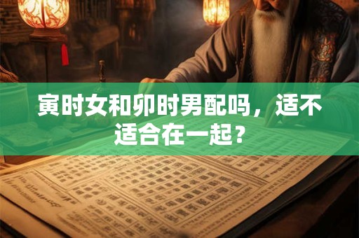 寅时女和卯时男适不适合结婚吗,相配吗？