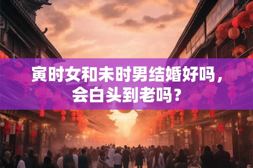 寅时女和未时男结婚好吗，会白头到老吗？