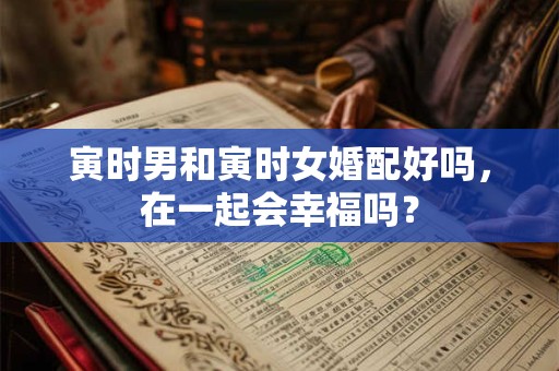 寅时男和寅时女婚配好吗，在一起会幸福吗？