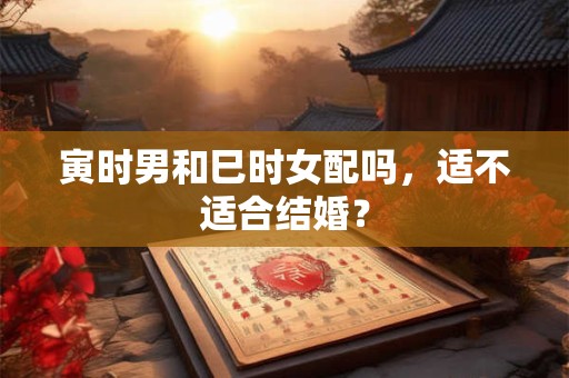 寅时男和巳时女配吗，适不适合结婚？