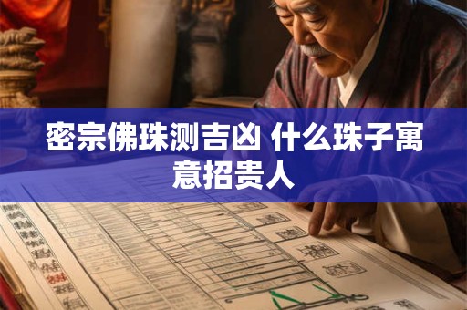 密宗佛珠测吉凶 什么珠子寓意招贵人