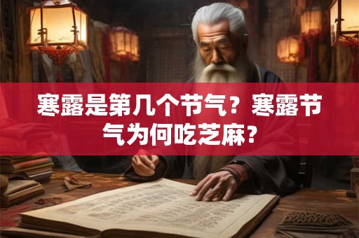 寒露是第几个节气？寒露节气为何吃芝麻？