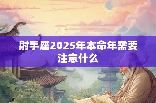 射手座2025年本命年需要注意什么