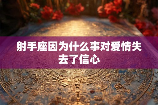射手座因为什么事对爱情失去了信心
