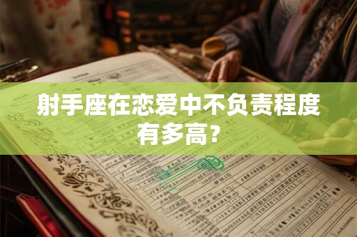 射手座在恋爱中不负责程度有多高？
