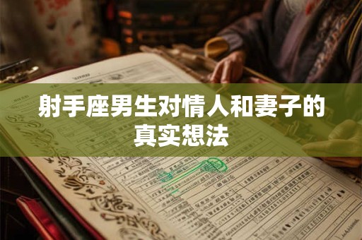 射手座男生对情人和妻子的真实想法