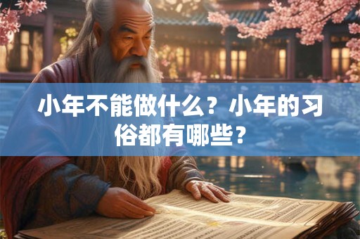 小年不能做什么？小年的习俗都有哪些？