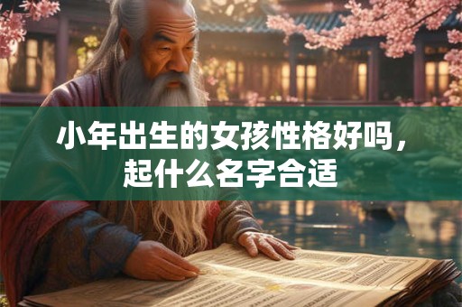 小年出生的女孩性格好吗，起什么名字合适