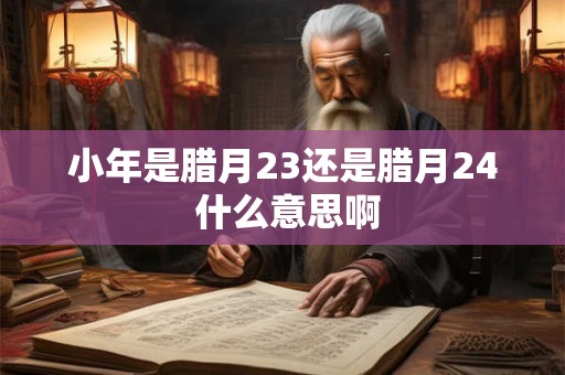 小年是腊月23还是腊月24 什么意思啊