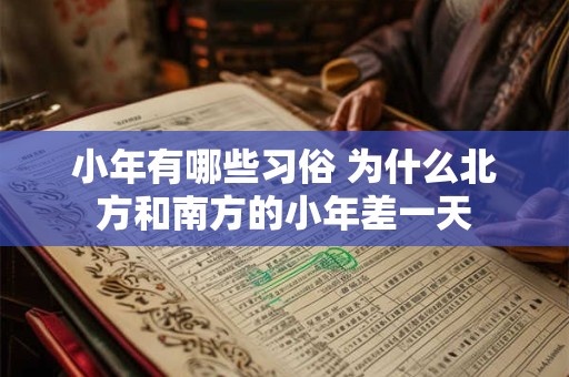 小年有哪些习俗 为什么北方和南方的小年差一天