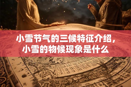 小雪节气的三候特征介绍，小雪的物候现象是什么