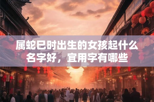 属蛇巳时出生的女孩起什么名字好，宜用字有哪些