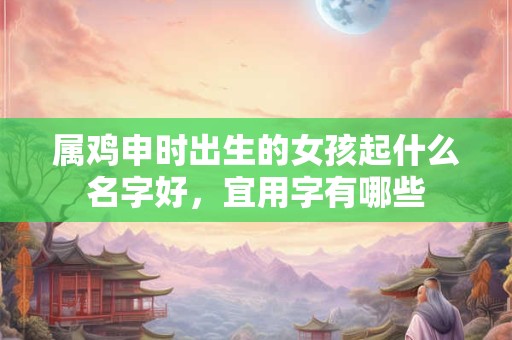 属鸡申时出生的女孩起什么名字好，宜用字有哪些