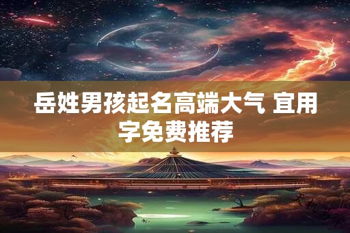 岳姓男孩起名高端大气 宜用字免费推荐