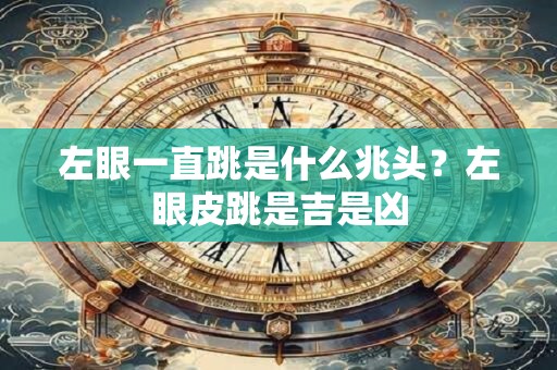 左眼一直跳是什么兆头？左眼皮跳是吉是凶