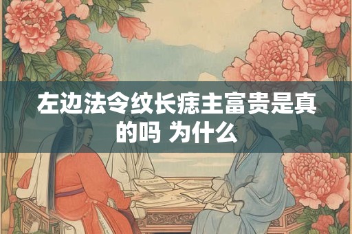 左边法令纹长痣主富贵是真的吗 为什么