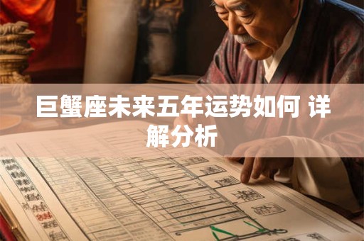 巨蟹座未来五年运势如何 详解分析