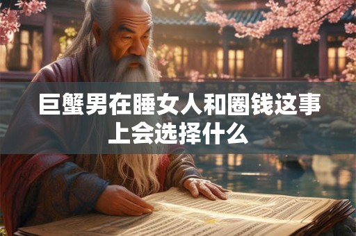 巨蟹男在睡女人和圈钱这事上会选择什么