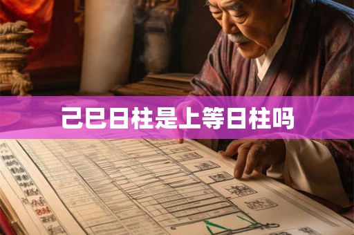 己巳日柱是上等日柱吗